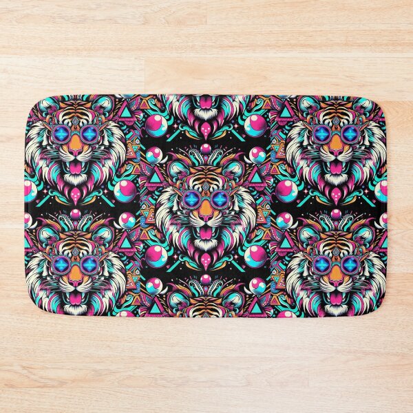 Item preview, colorful mystic decorative tiger designed and sold by Dogandesighn.