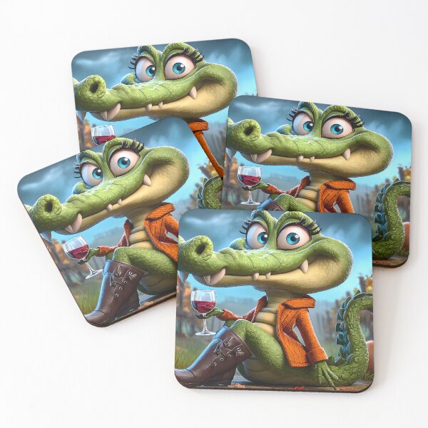 Item preview, Charming Crocodile in Autumn Vineyard Setting designed and sold by Artessie.