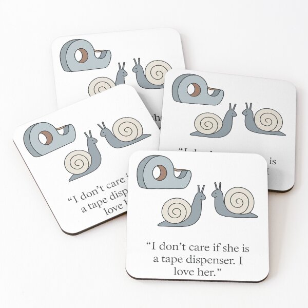 Item preview, Funny Snail Love Card – Tape Dispenser Pun designed and sold by PitselehStudio.