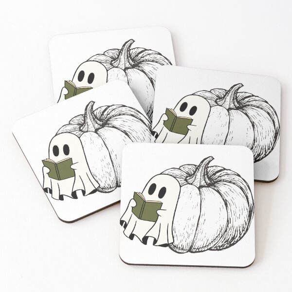 Item preview, Cute Ghost Reading On a Pumpkin Lover Design Spooky Ghost Book Lover Booktrovert designed and sold by CCKimShop.