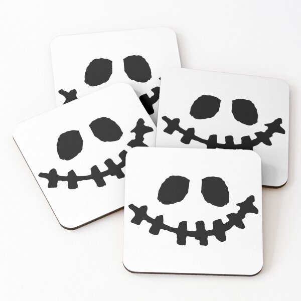 Item preview, Halloween Skull Smile – Hand-drawn Black Face Kids Art designed and sold by YellowMagicJP.
