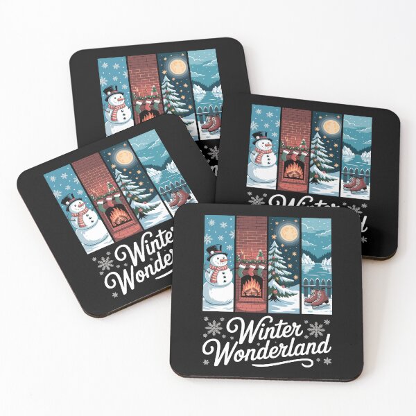 Item preview, Winter Wonderland Christmas Snowman Fireplace Skates Design designed and sold by Serbin.