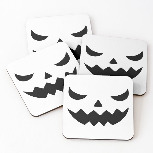 Item preview, Halloween Skull Smile – Hand-drawn Black scary devil Face Kids Art designed and sold by YellowMagicJP.