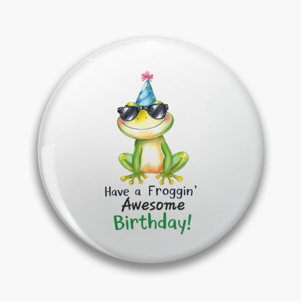 Item preview, Have a froggin awesome birthday cute kawaii meme gift balloons frog designed and sold by CheeseBlueprint.