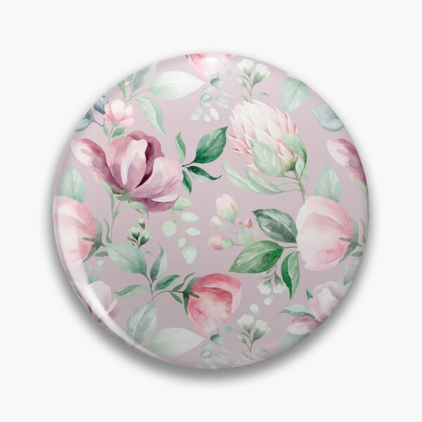 Item preview, Romantic Pink, White, and Green Watercolor Floral – Elegant Botanical Seamless Pattern designed and sold by AlexeyevZurga.