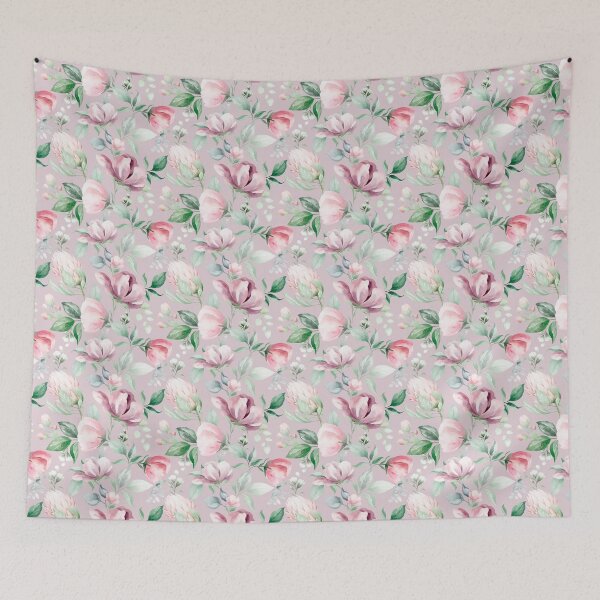 Item preview, Romantic Pink, White, and Green Watercolor Floral – Elegant Botanical Seamless Pattern designed and sold by AlexeyevZurga.