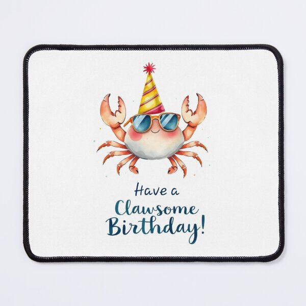 Item preview, Have a clawsome birthday cute kawaii meme gift balloons crab shark designed and sold by CheeseBlueprint.