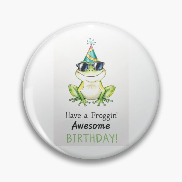 Item preview, Have a froggin awesome birthday cute kawaii meme gift balloons frog designed and sold by CheeseBlueprint.