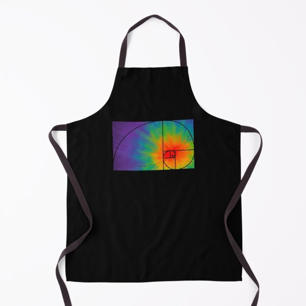 Item preview, Rainbow Fibonacci spiral – black outline designed and sold by kvictoria1.