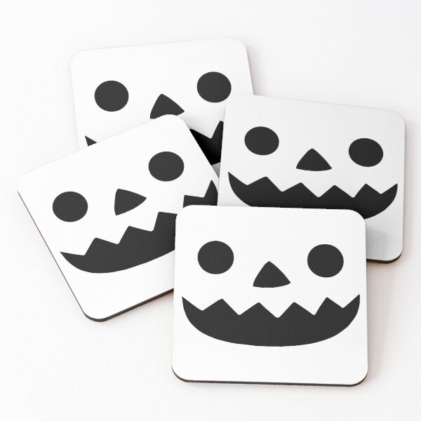 Item preview, Halloween Skull Smile – Hand-drawn Black mild pumpkin Chill Face Kids Art designed and sold by YellowMagicJP.