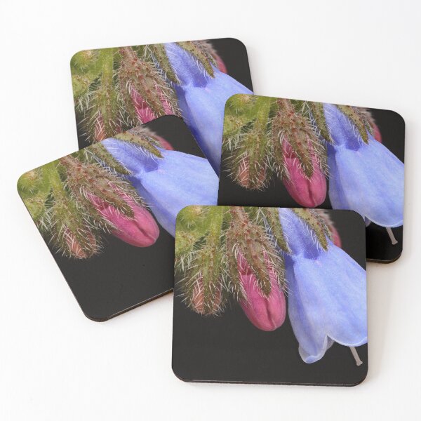 Item preview, Macro of Blue Comfrey Flower and Pink Buds designed and sold by Goiko7Margarita.