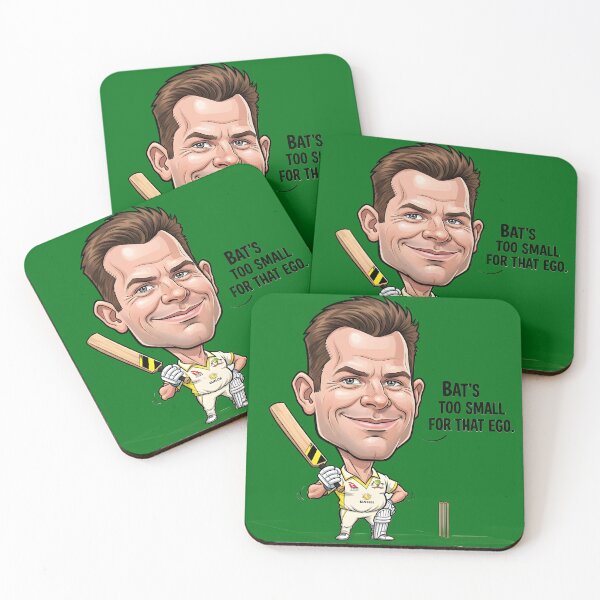 Item preview, “Bat’s Too Small for That Ego” – Steve Smith Caricature designed and sold by WhisperFrame.