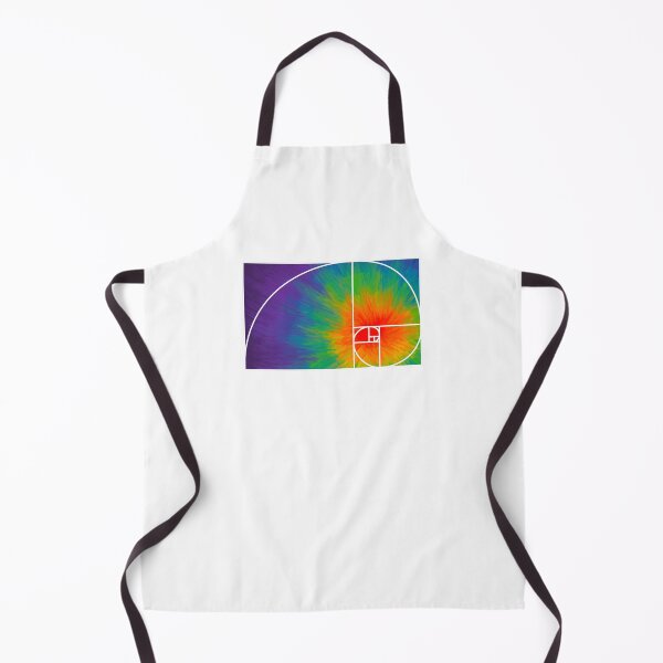 Item preview, Rainbow Fibonacci spiral – white outline designed and sold by kvictoria1.
