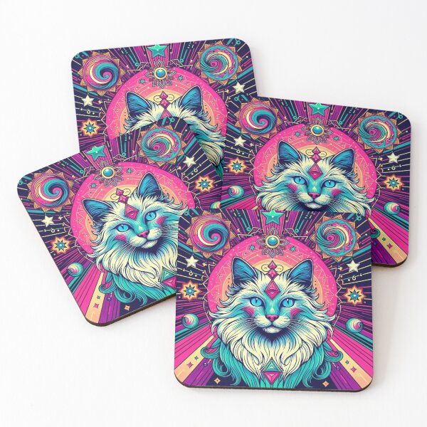 Item preview, Colorful mystic cat designed and sold by Dogandesighn.