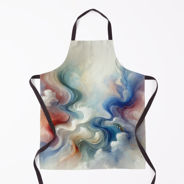 Item preview, “Dance of the Clouds – Abstract Waves in Blue & Coral” designed and sold by Zenlines by Ralf Gradl.
