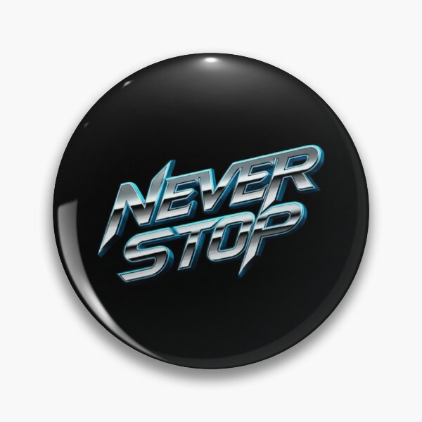 Item preview, Never Stop Chrome Power Text designed and sold by PrintBreeze.