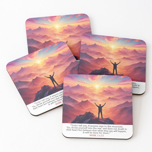 Item preview, "Faith Moves Mountains – Mark 11:23 Inspirational Artwork" designed and sold by NK_designs.