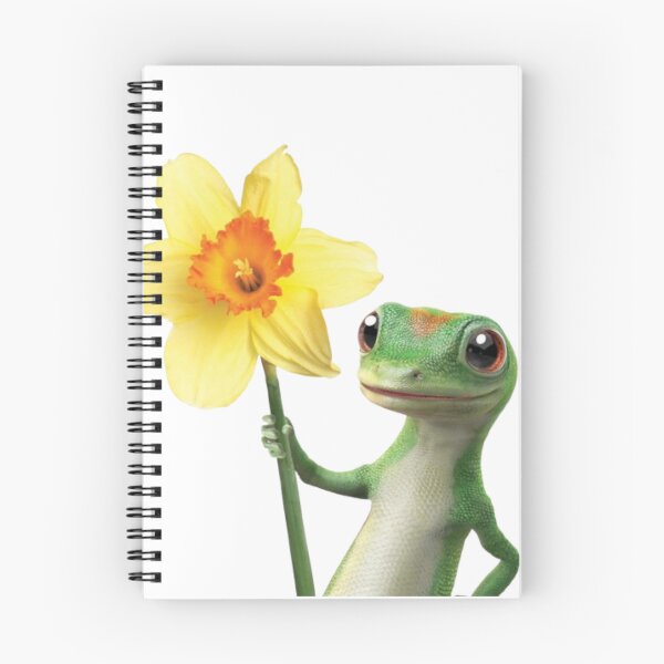 Item preview, Green Lizard Holding a Yellow Flower Illustration designed and sold by AesthinkArt.