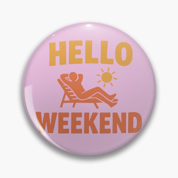 Item preview, Hello Weekend – Relaxation & Sunshine Retro Typography T-Shirt Design designed and sold by Maximilianos.