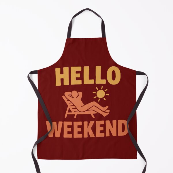 Item preview, Hello Weekend – Relaxation & Sunshine Retro Typography T-Shirt Design designed and sold by Maximilianos.