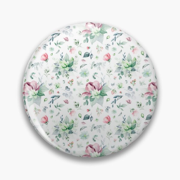 Item preview, White, Pink, and Green Watercolor Floral Pattern – Elegant Botanical Seamless Design designed and sold by AlexeyevZurga.