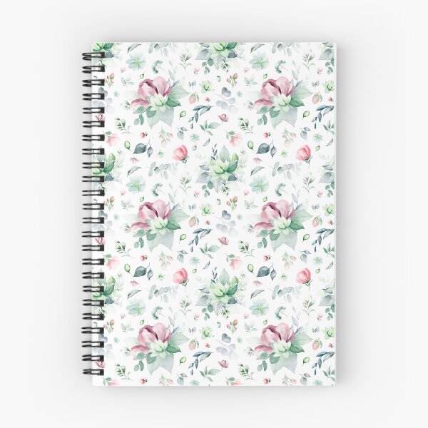 Item preview, White, Pink, and Green Watercolor Floral Pattern – Elegant Botanical Seamless Design designed and sold by AlexeyevZurga.