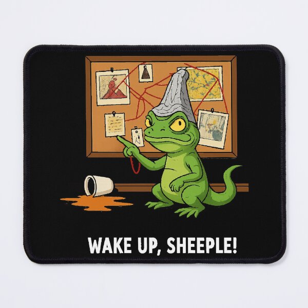 Item preview, Funny Lizard Conspiracy Lizard Meme Tin Foil Hat Funny Reptile Theory designed and sold by Uglyandcute.