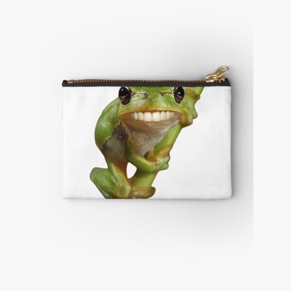 Item preview, Funny Gecko Meme with Human Smile on Branch designed and sold by AesthinkArt.