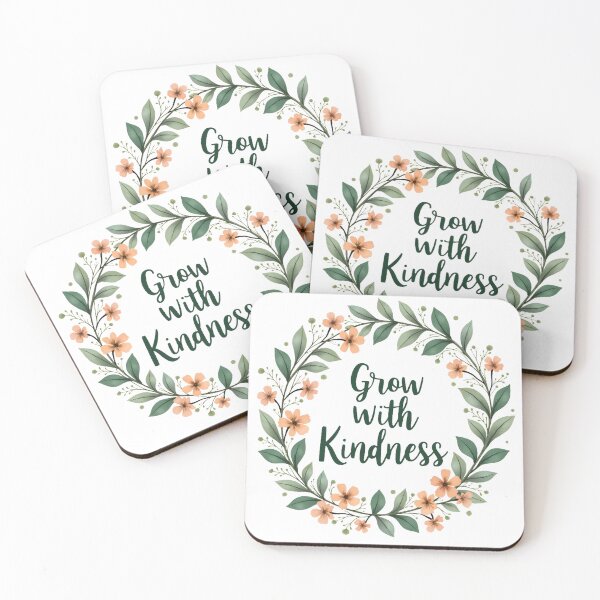 Item preview, Floral Wreath with Kindness Quote designed and sold by MondeMade.