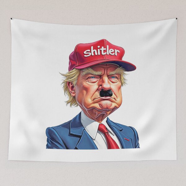 Item preview, shitler anti-oligarchs,,anti trump government Bumper decal For trump haters! designed and sold by ramwebroom.