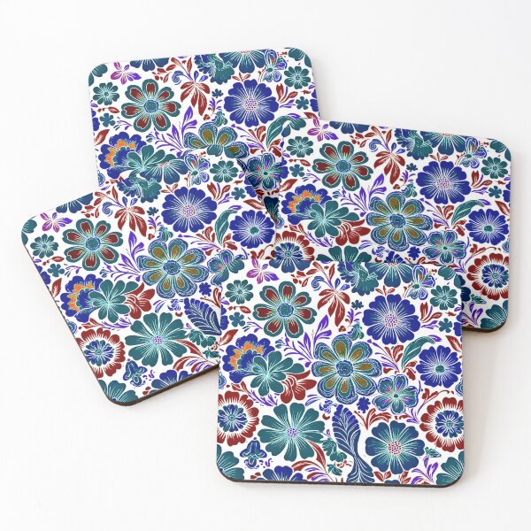Item preview, retro vintage floral designed and sold by SKULLARTISTRY.