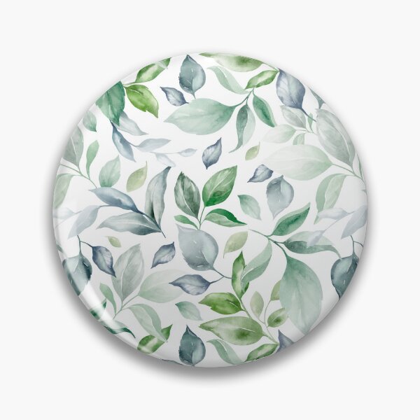 Item preview, White and Green Watercolor Floral Pattern – Elegant Botanical Seamless Design designed and sold by AlexeyevZurga.