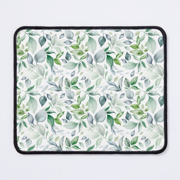 Item preview, White and Green Watercolor Floral Pattern – Elegant Botanical Seamless Design designed and sold by AlexeyevZurga.