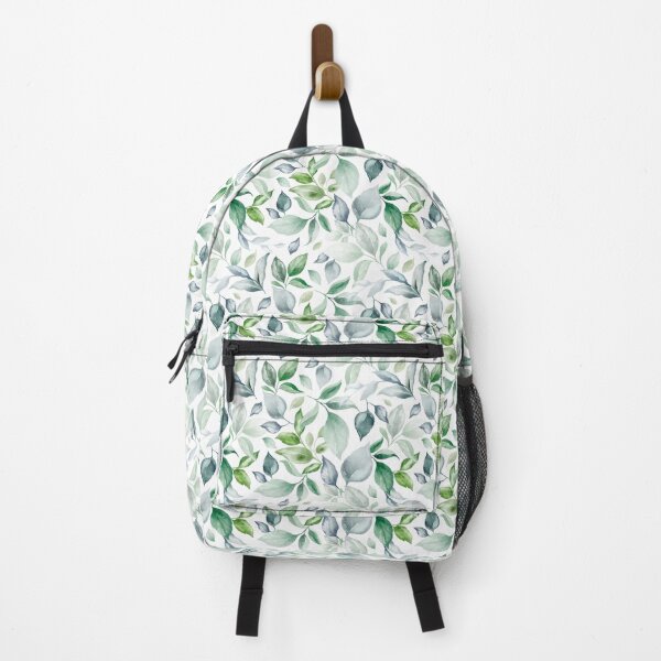 Item preview, White and Green Watercolor Floral Pattern – Elegant Botanical Seamless Design designed and sold by AlexeyevZurga.