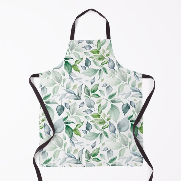 Item preview, White and Green Watercolor Floral Pattern – Elegant Botanical Seamless Design designed and sold by AlexeyevZurga.