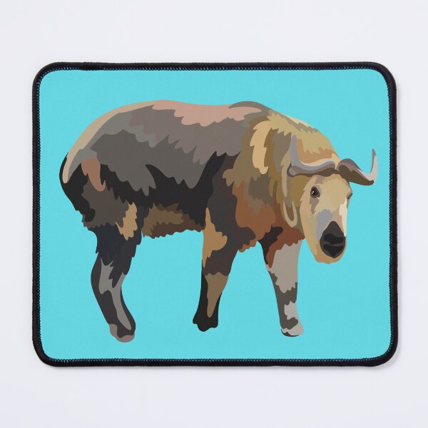 Item preview, S is for Sichuan Takin, Sichuan Takin | Rare Mountain Wildlife Art for Zoo and Animal Lovers designed and sold by PrettylittlepastelUk.