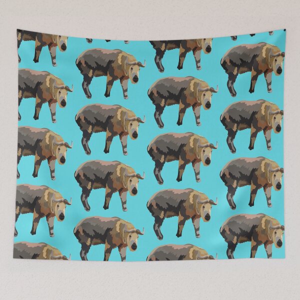 Item preview, S is for Sichuan Takin, Sichuan Takin | Rare Mountain Wildlife Art for Zoo and Animal Lovers designed and sold by PrettylittlepastelUk.
