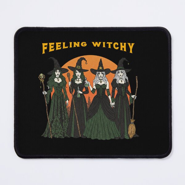 Item preview, Feeling Witchy | Trio of Witches in Green Dresses designed and sold by TeeARTHY.