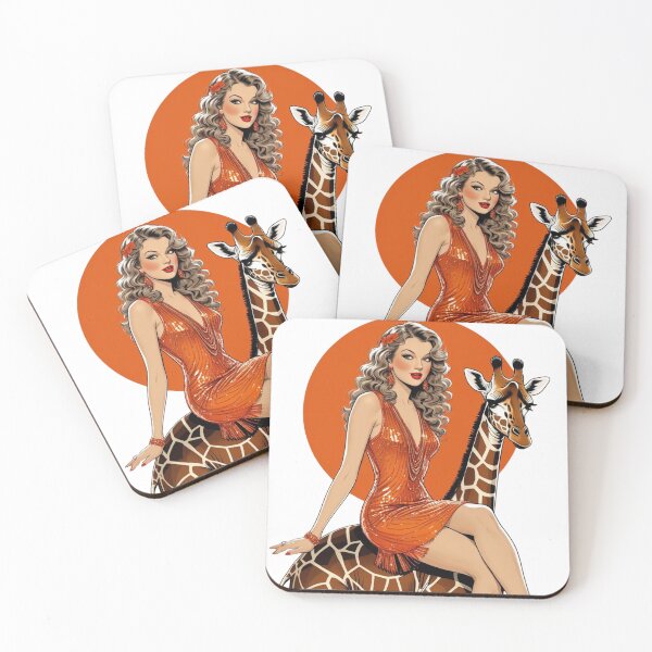 Item preview, Pop Music Fan Art, Showgirl on Giraffe, TS 12 T-Shirt designed and sold by Bits & Bops Boutique.