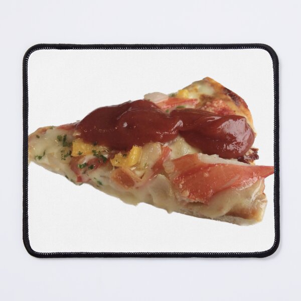Item preview, Fusion on sliced of pizza, Delicious pizza with crab stick , ham, mozzarella tomato tomato ketchup  isolated on white background designed and sold by pipikijung.
