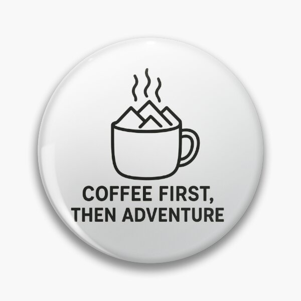 Artikelvorschau, Erst Kaffee, dann Abenteuer – Minimalistisches Bergbecher-Design entworfen und verkauft von EchoGrafik.