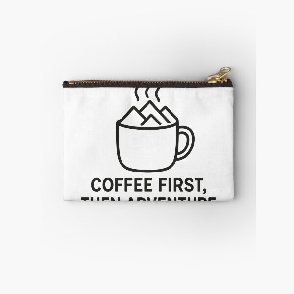 Item preview, Coffee First, Then Adventure – Minimalist Mountain Mug Design designed and sold by EchoGrafik.