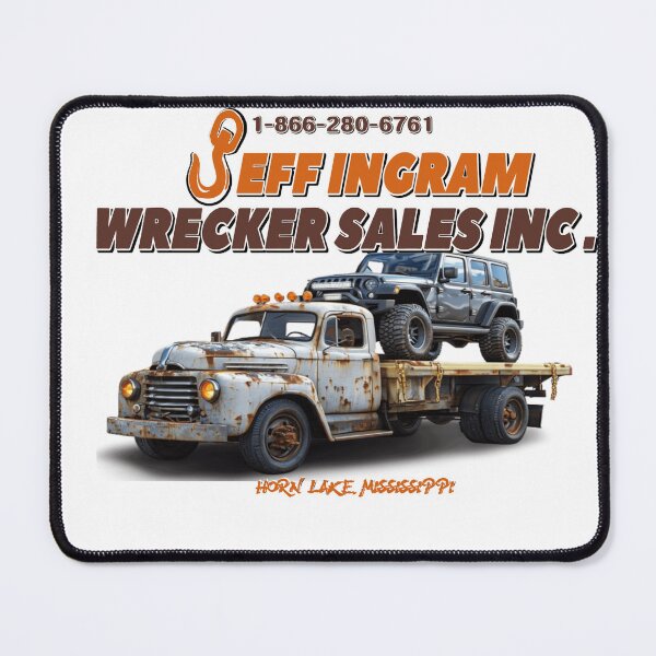 Item preview, JEFF INGRAM WRECKER SALES - RUSTY WITH A JEEP designed and sold by Pickle Wicked Designs.