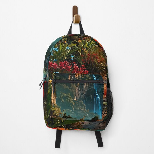 Item preview, Path through a flowering valley in sunlight designed and sold by PixelParadies.