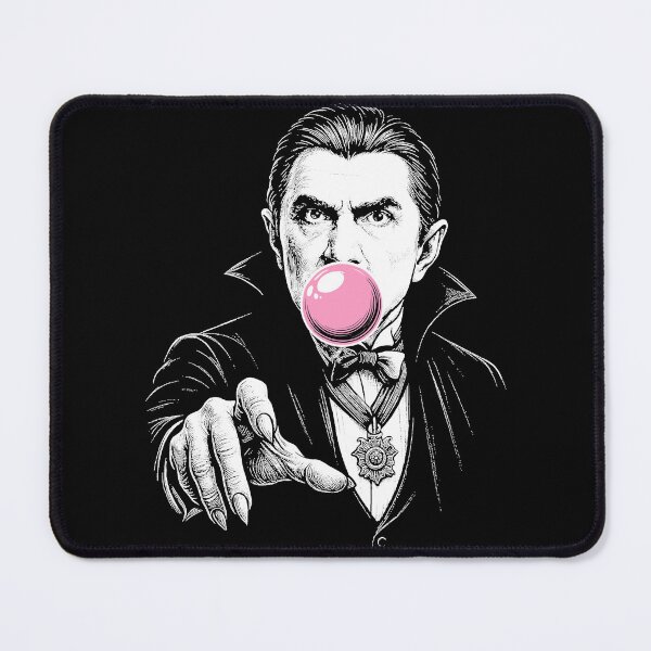 Item preview, Dracula blowing a bubblegum bubble, Classic Horror, Gothic, Alternative designed and sold by CM2P.