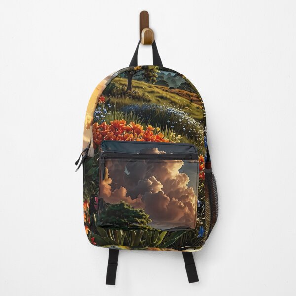 Item preview, Sunset over a blooming valley designed and sold by PixelParadies.