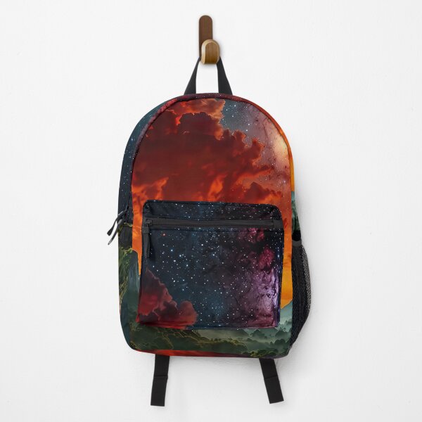 Item preview, Sunrise and Milky Way over a mountain landscape designed and sold by PixelParadies.