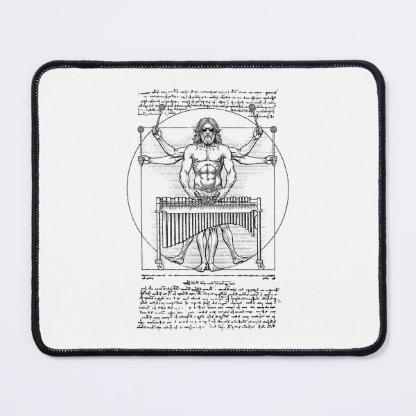 Item preview, Marimba Player Percussion Vitruvian Man Leonardo Da Vinci designed and sold by GrandeDuc.