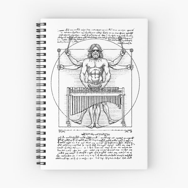Item preview, Marimba Player Percussion Vitruvian Man Leonardo Da Vinci designed and sold by GrandeDuc.
