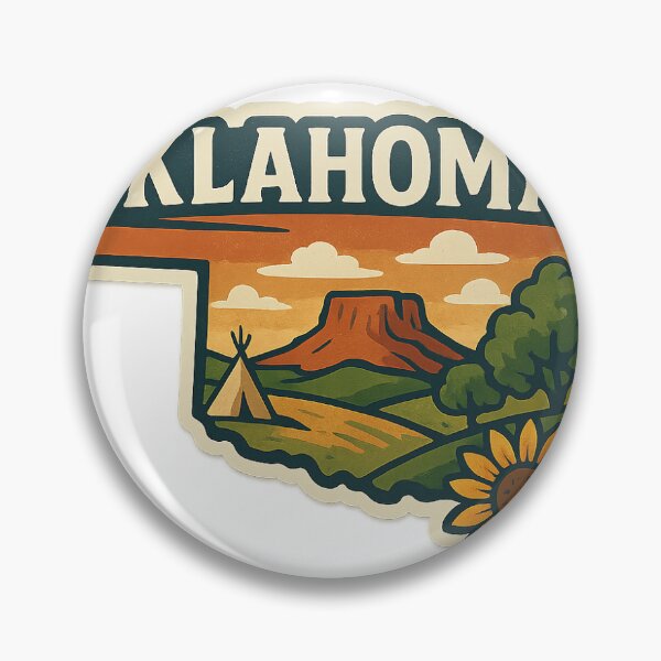 Item preview, Oklahoma State Vintage Nature Sticker designed and sold by mike9797.
